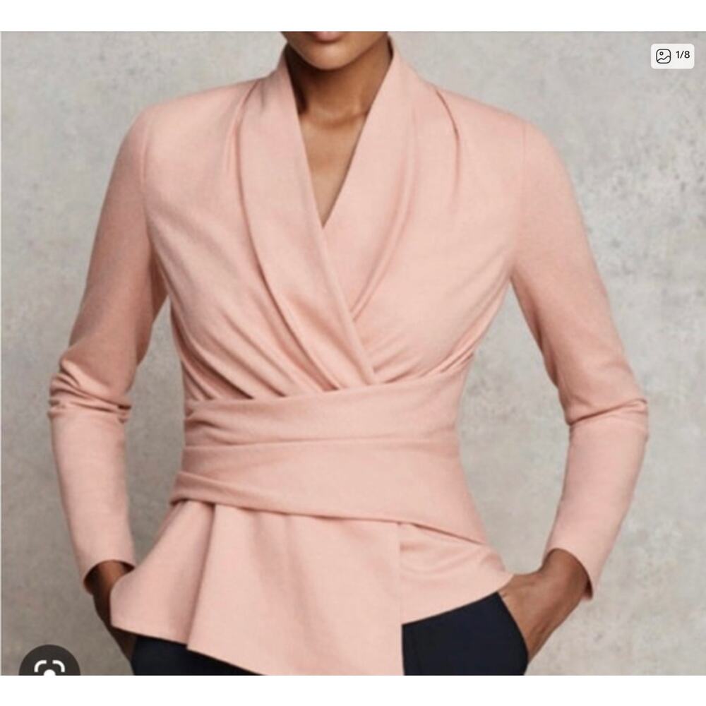 The Fold London Belville Blush Pink Virgin Wool Top US 6